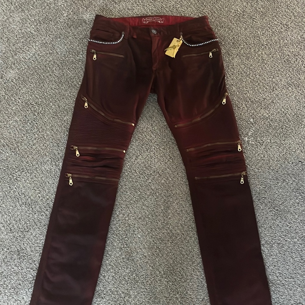 Maroon robin jeans